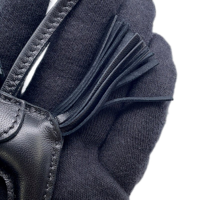 エルメス バッグチャーム ロデオ PM ブラック ラムスキン U刻印 HERMES チャーム ソーブラック 黒