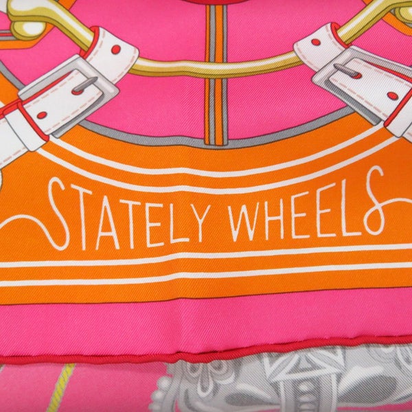 エルメス スカーフ カレ90 ステイトリ・ホイールズ HERMES