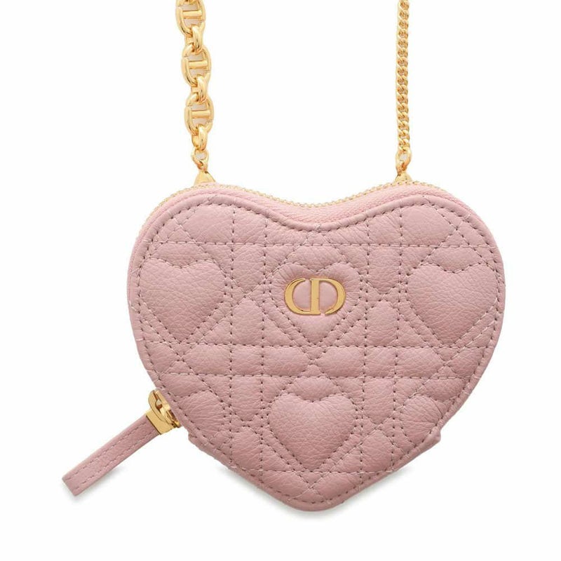 クリスチャン・ディオール チェーンショルダーポーチ Caro ハート カーフスキン S5097UNID Christian Dior