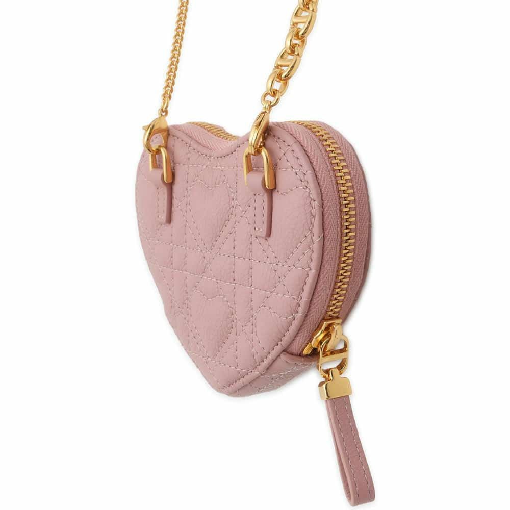 Dior ディオール スモールジップケース ハート クリスチャン・ディオール チェーンショルダーポーチ Caro ハート
