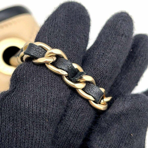 シャネル チェーンショルダーバッグ マトラッセ ココマーク バイカラー ラムスキン A92207 CHANEL 黒