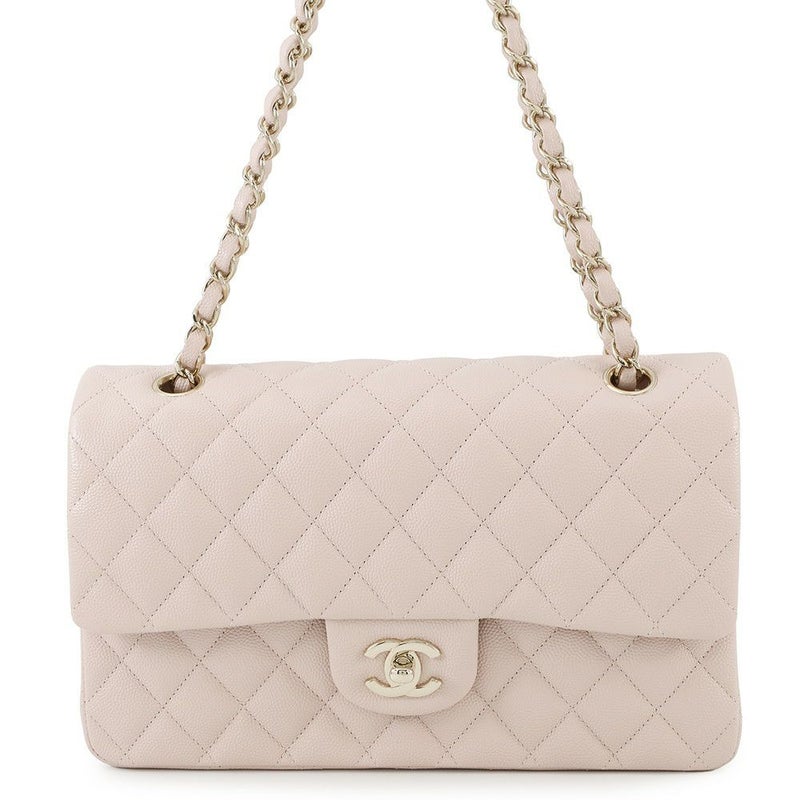 シャネル チェーンショルダーバッグ マトラッセ25 ココマーク ダブルチェーン キャビアスキン A01112 CHANEL