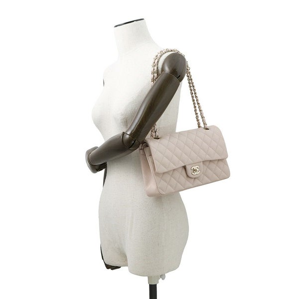 シャネル チェーンショルダーバッグ マトラッセ25 ココマーク ダブルチェーン キャビアスキン A01112 CHANEL