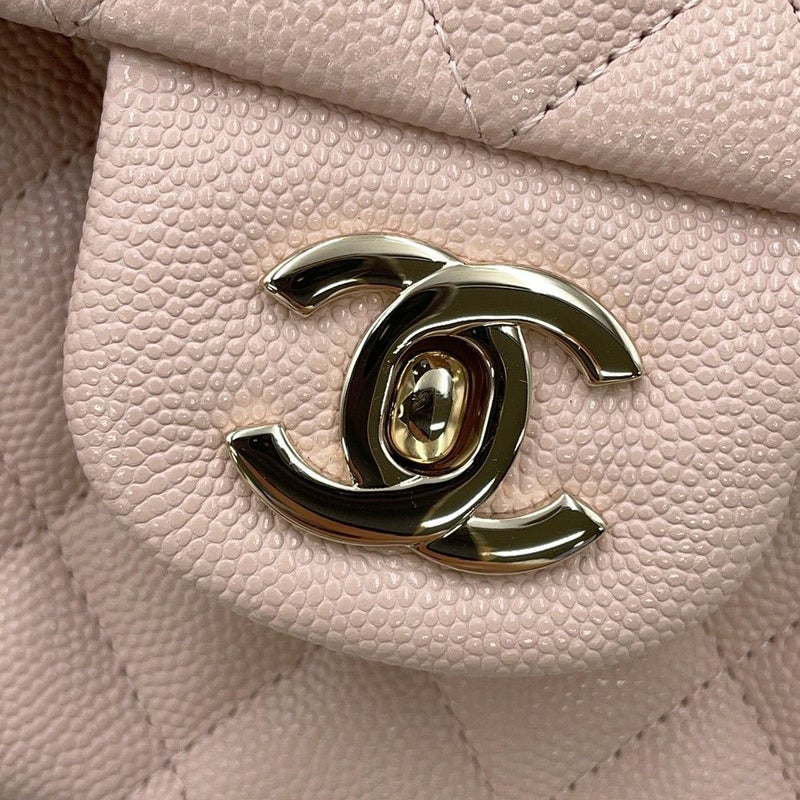 シャネル チェーンショルダーバッグ マトラッセ25 ココマーク ダブルチェーン キャビアスキン A01112 CHANEL