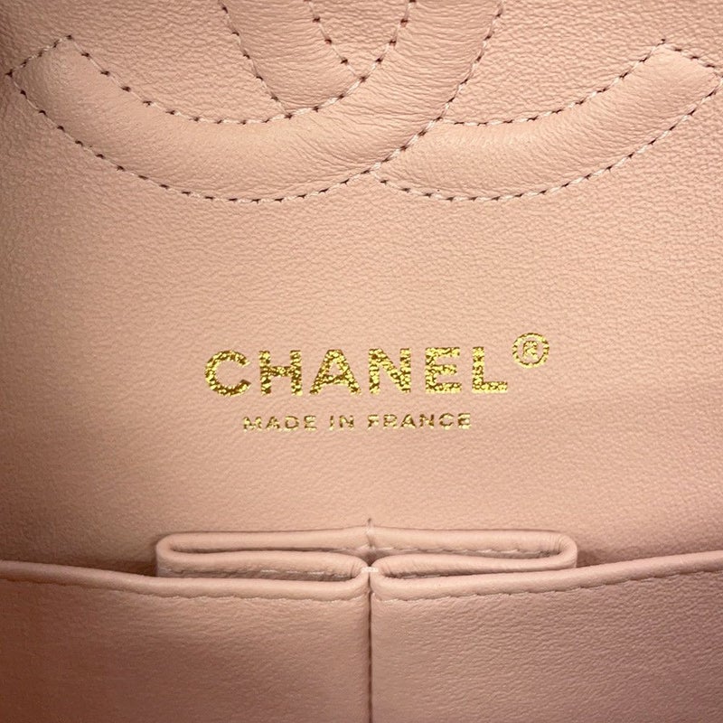 シャネル チェーンショルダーバッグ マトラッセ25 ココマーク ダブルチェーン キャビアスキン A01112 CHANEL