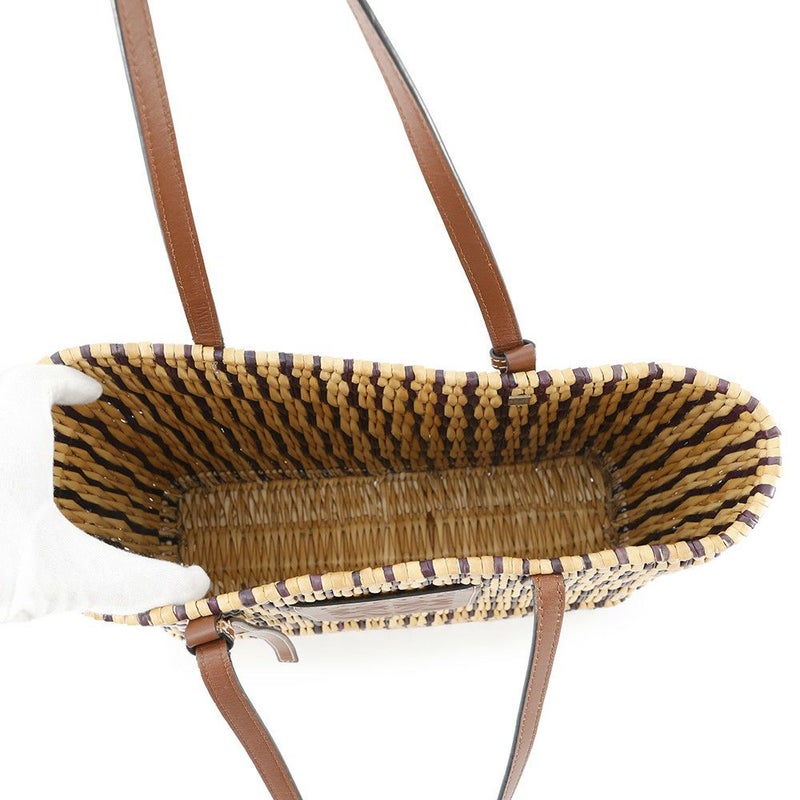 ロエベ トートバッグ アナグラム バスケットバッグ ラフィア A223099X02 LOEWE かごバッグ