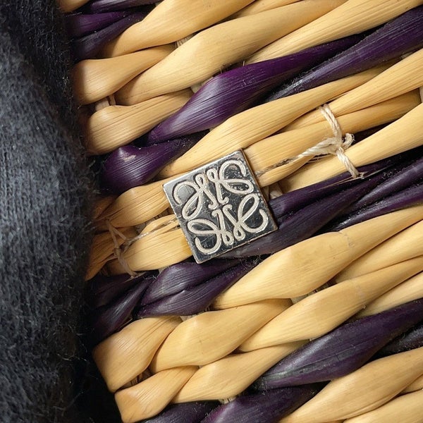 ロエベ トートバッグ アナグラム バスケットバッグ ラフィア A223099X02 LOEWE かごバッグ