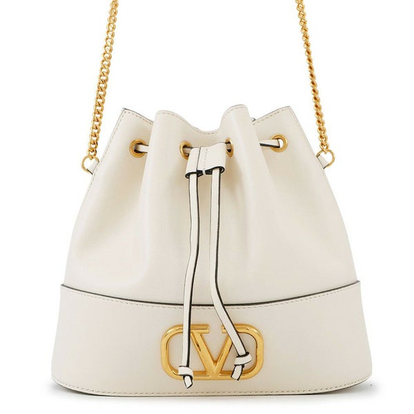 ヴァレンティノ・ガラヴァーニ チェーンショルダーバッグ Vロゴ バケットバッグ VALENTINO