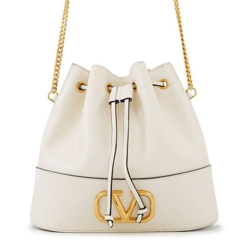 ヴァレンティノ・ガラヴァーニ チェーンショルダーバッグ Vロゴ バケットバッグ VALENTINO