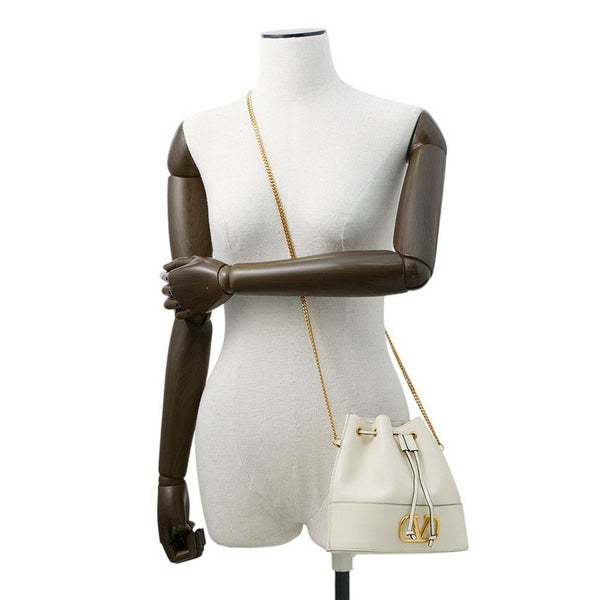 ヴァレンティノ・ガラヴァーニ チェーンショルダーバッグ Vロゴ バケットバッグ VALENTINO