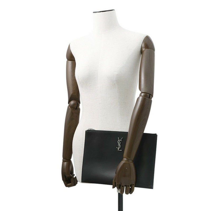 サンローランパリ クラッチバッグ モノグラム ジップ タブレットホルダー 453249 SAINT LAURENT PARIS 黒