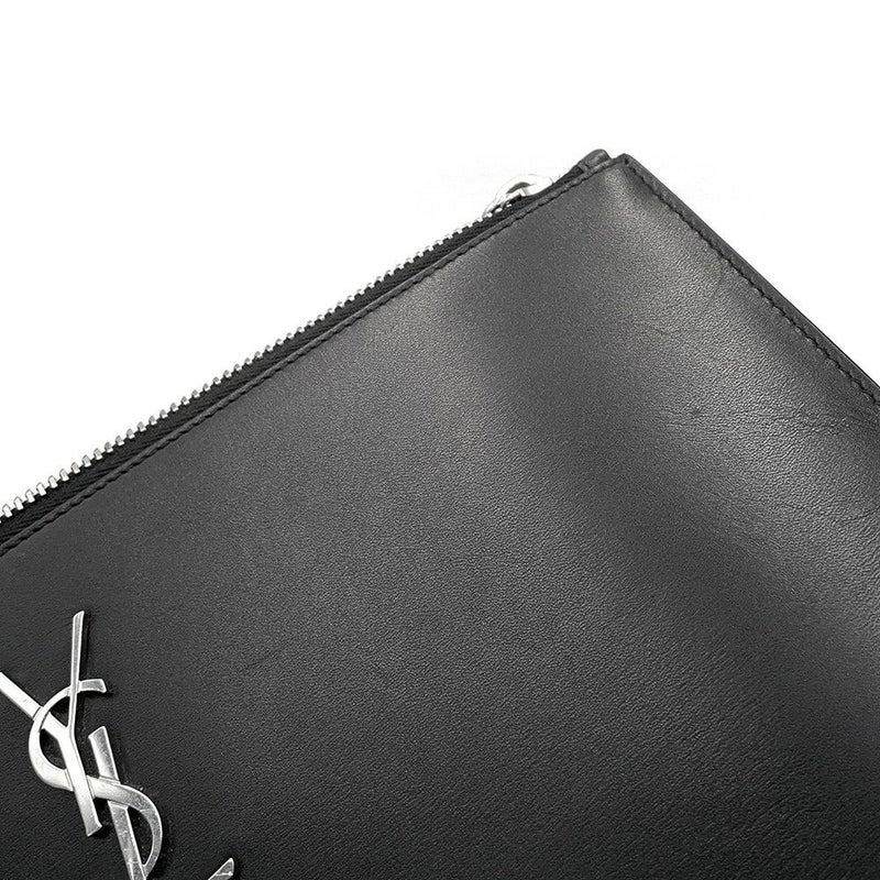 サンローランパリ クラッチバッグ モノグラム ジップ タブレットホルダー 453249 SAINT LAURENT PARIS 黒