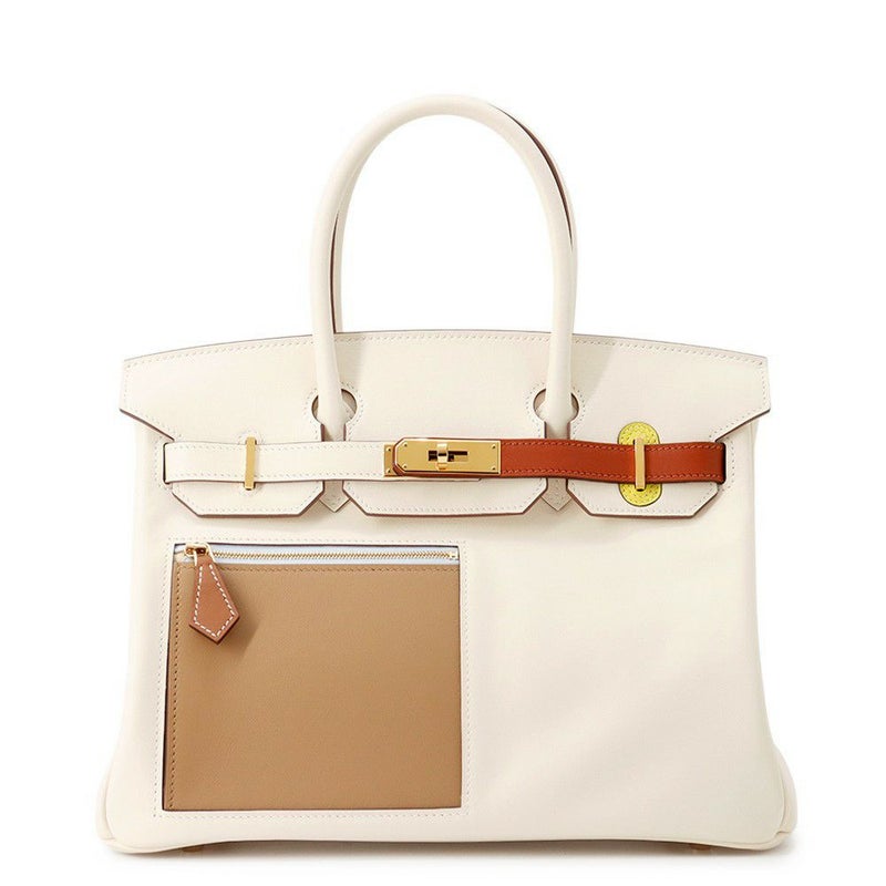 エルメス バーキン30 カラーマティック ナタ/キュイーブル/ライム/モーヴシルベストル/ブルーブリュム/チャイ/ゴールド金具 スイフト B刻印