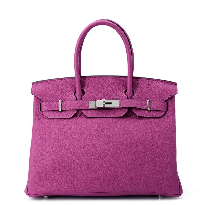 エルメス バーキン30 ローズパープル/シルバー金具 トゴ A刻印 HERMES Birkin ハンドバッグ