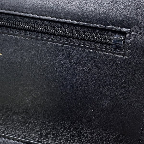 シャネル チェーンウォレット カメリア ココマーク キャビアスキン A47421 CHANEL 財布 黒