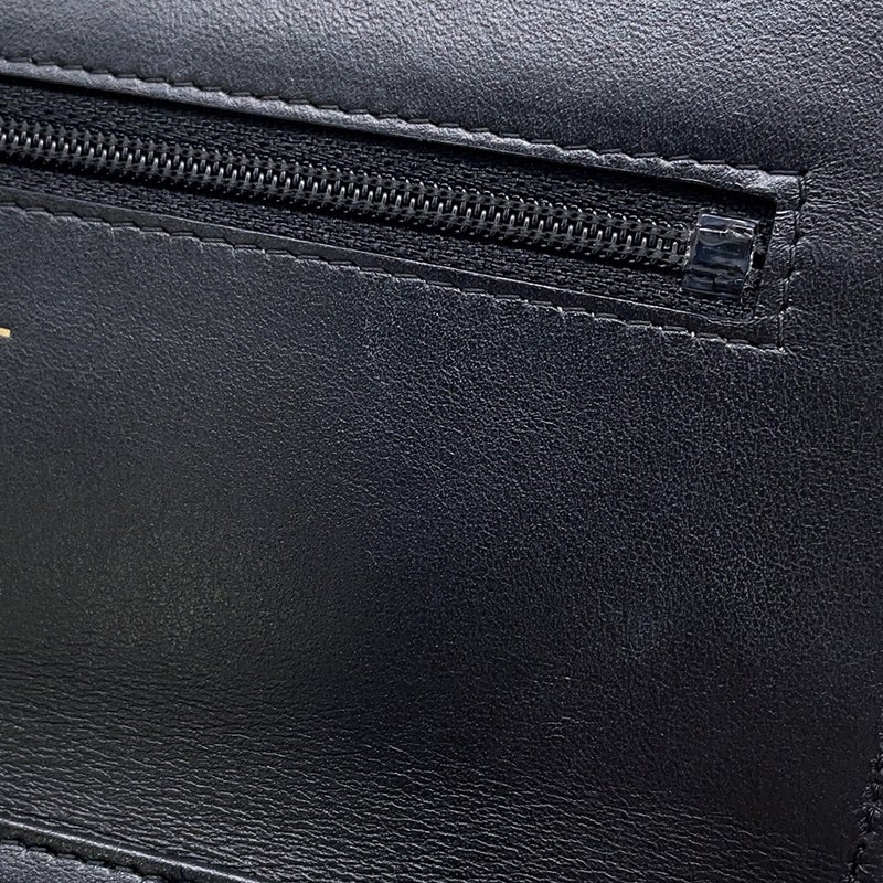 シャネル チェーンウォレット カメリア ココマーク キャビアスキン A47421 CHANEL 財布 黒