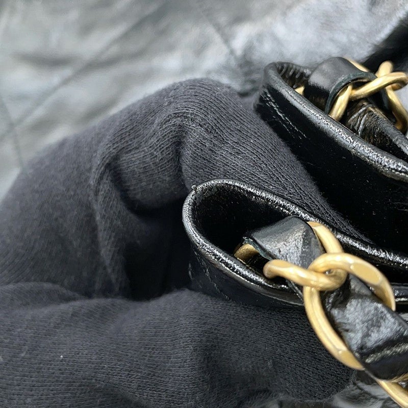 シャネル ハンドバッグ シャネル22 シャイニーカーフレザー AS3261 CHANEL ショルダーバッグ 黒