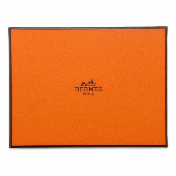 エルメス 二つ折り財布 ベアンコンパクト ブラック/シルバー金具 ボックスカーフ Y刻印 黒