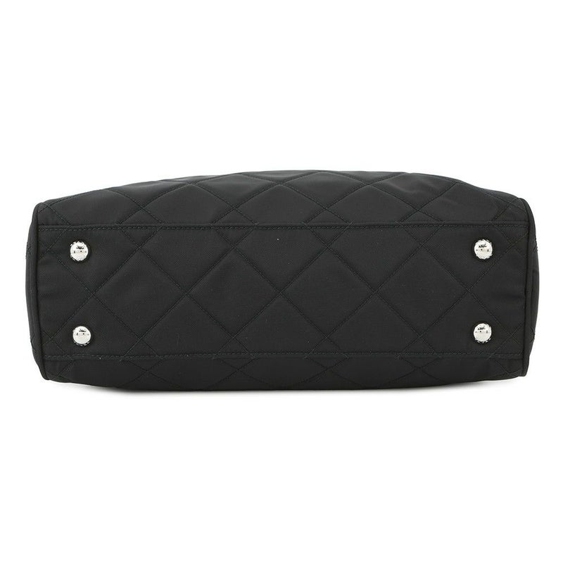 プラダ チェーンショルダーバッグ トライアングルロゴ キルティング ナイロン 1BB903 PRADA 黒