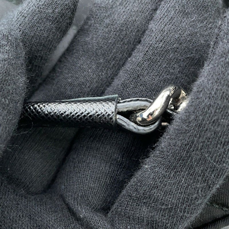 プラダ チェーンショルダーバッグ トライアングルロゴ キルティング ナイロン 1BB903 PRADA 黒
