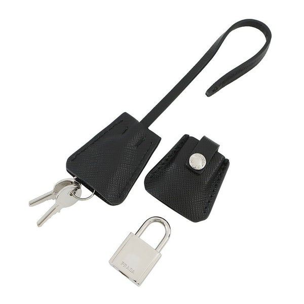 プラダ チェーンショルダーバッグ トライアングルロゴ キルティング ナイロン 1BB903 PRADA 黒