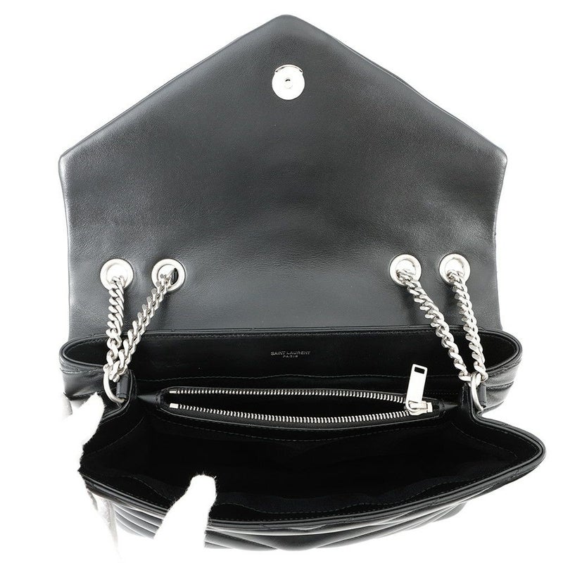 サンローランパリ チェーンショルダー バッグ ルル ミディアム レザー 574946 SAINT LAURENT PARIS 黒