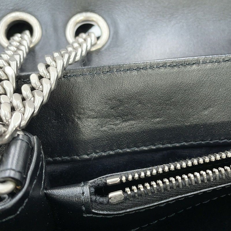 サンローランパリ チェーンショルダー バッグ ルル ミディアム レザー 574946 SAINT LAURENT PARIS 黒