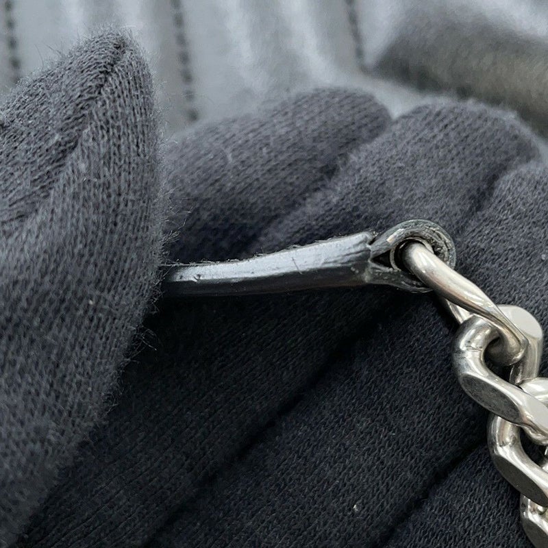 サンローランパリ チェーンショルダー バッグ ルル ミディアム レザー 574946 SAINT LAURENT PARIS 黒