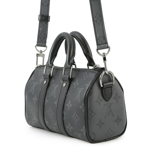 ルイヴィトン ハンドバッグ モノグラム・エクリプス/リバース キーポル XS M45947 ヴィトン 2wayショルダー メンズ 黒 ブラック