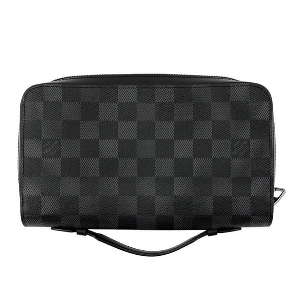 ルイヴィトン 長財布 ダミエ・グラフィット ジッピーXL ハンドル付き N41503 LOUIS VUITTON 財布 メンズ ブラック 黒