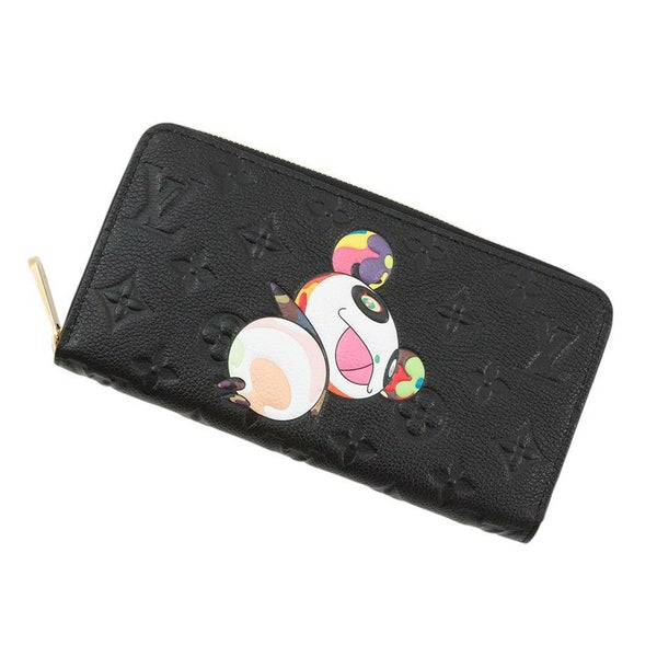 ルイヴィトン 長財布 モノグラム・アンプラント LV × TM ジッピー・ウォレット パンダ 日本限定 M14160 村上隆コラボ 黒 ブラック