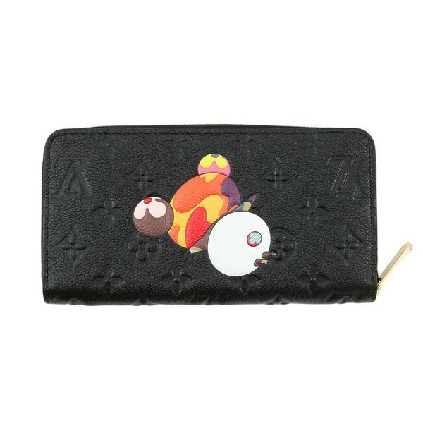 ルイヴィトン 長財布 モノグラム・アンプラント LV × TM ジッピー・ウォレット パンダ 日本限定 M14160 村上隆コラボ 黒 ブラック