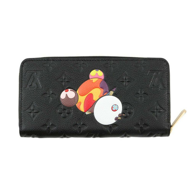 ルイヴィトン 長財布 モノグラム・アンプラント LV × TM ジッピー・ウォレット パンダ 日本限定 M14160 村上隆コラボ 黒 ブラック