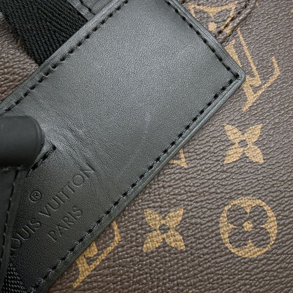 ルイヴィトン リュックサック モノグラム・マカサー クリストファーMM M43735 LOUIS VUITTON バックパック 黒 ブラック