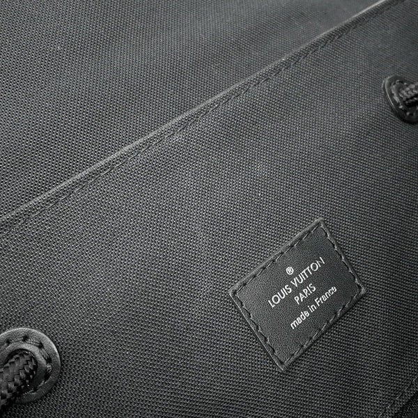 ルイヴィトン リュックサック モノグラム・マカサー クリストファーMM M43735 LOUIS VUITTON バックパック 黒 ブラック