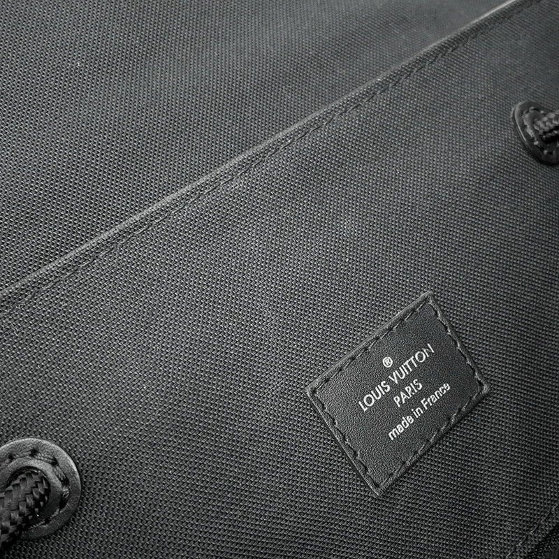 ルイヴィトン リュックサック モノグラム・マカサー クリストファーMM M43735 LOUIS VUITTON バックパック 黒 ブラック