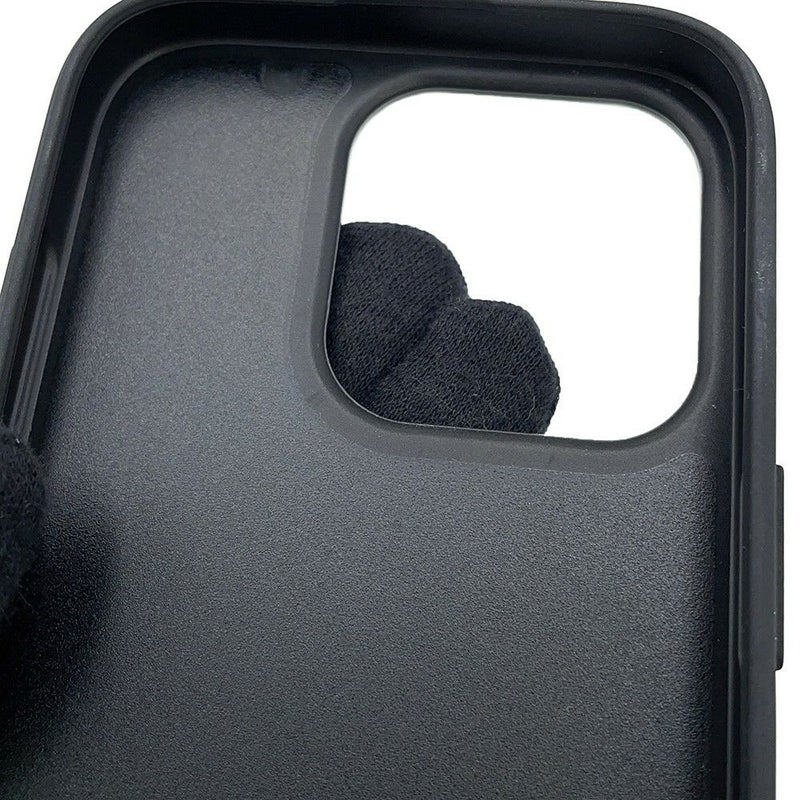 プラダ スマホケース サフィアーノ トライアングルロゴ iPhone16proケース ストラップ付き ラバー 1ZH209 PRADA 黒