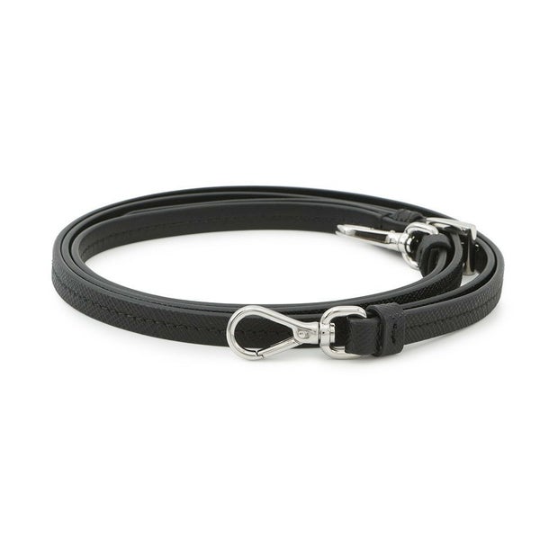 プラダ スマホケース サフィアーノ トライアングルロゴ iPhone16proケース ストラップ付き ラバー 1ZH209 PRADA 黒