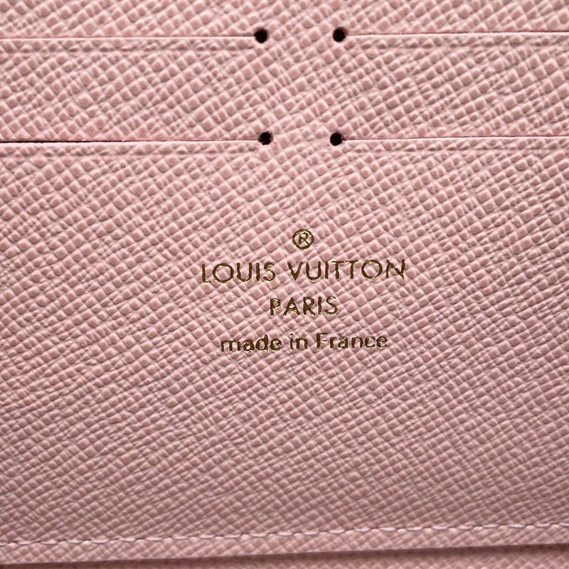 ルイヴィトン 長財布 ダミエ・エベヌ ポルトフォイユ・クレマンス N41626 ローズ・バレリーヌ
