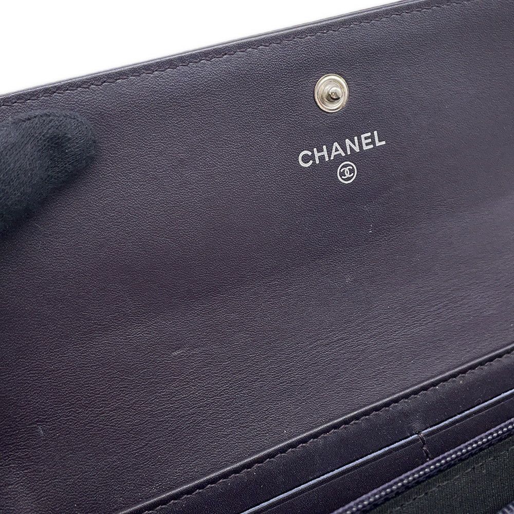 シャネル 長財布 ココマーク キャビアスキン A50070 CHANEL 財布 二