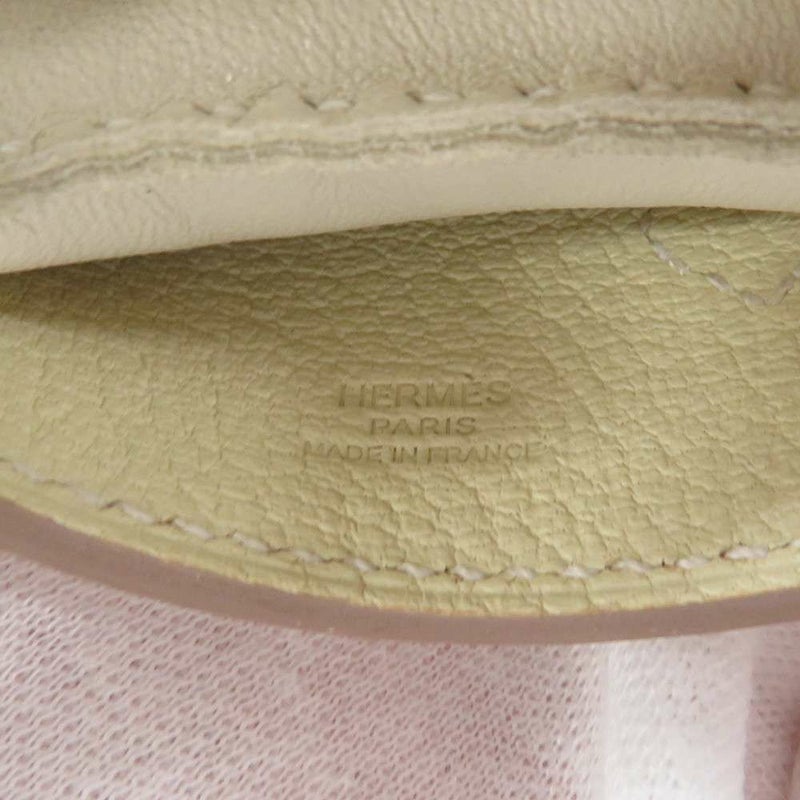 エルメス バッグチャーム ロデオPM ロベオクール クレ/ジョーヌミルトン/ルージュラデュ ラムスキン K刻印 チャーム オーナメント