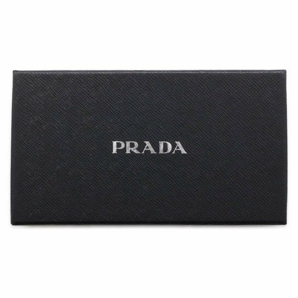 プラダ 長財布 ラウンドファスナー ビジュー スタッズ 1M0506 PRADA 財布 黒