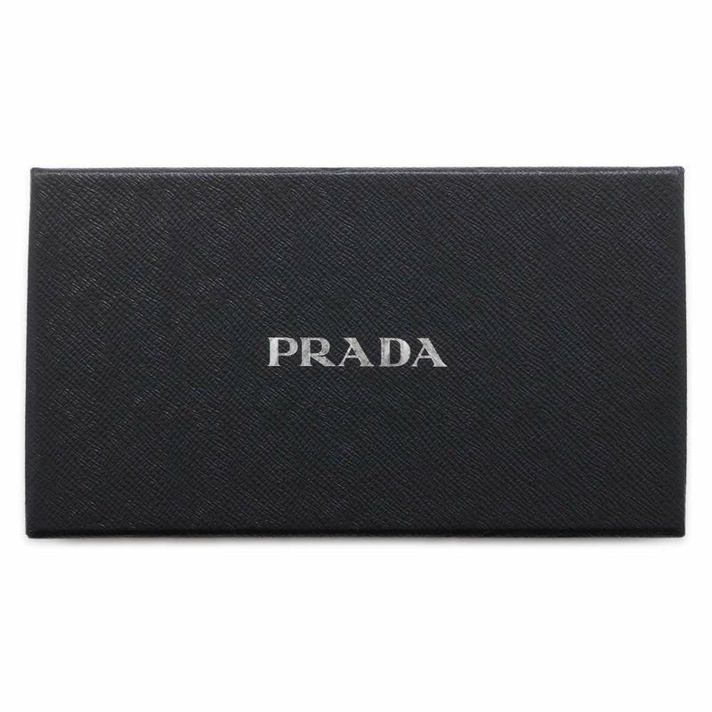 プラダ 長財布 ラウンドファスナー ビジュー スタッズ 1M0506 PRADA 財布 黒