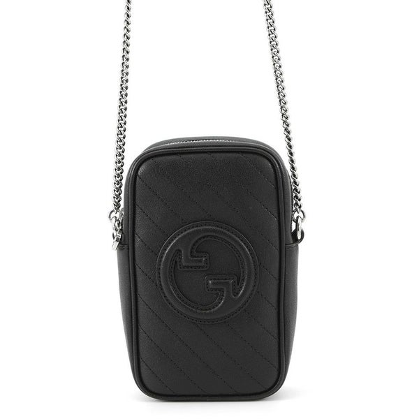 グッチ チェーンショルダーバッグ ブロンディ レザー 760315 GUCCI ミニバッグ 黒