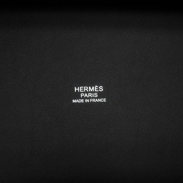 エルメス ハンドバッグ ピコタンロックPM カーゴ ブラック/シルバー金具 トワルゴエラン/スイフト K刻印 黒