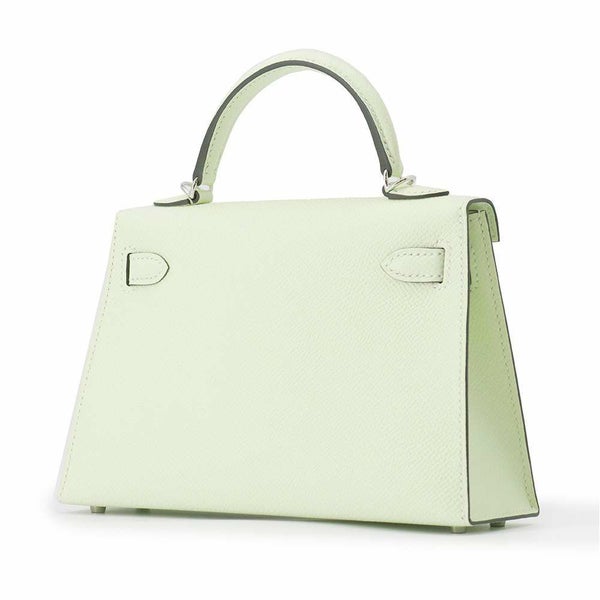 エルメス ハンドバッグ ミニケリードゥ 外縫い ヴェールフィズ/シルバー金具 ヴォーエプソン B刻印