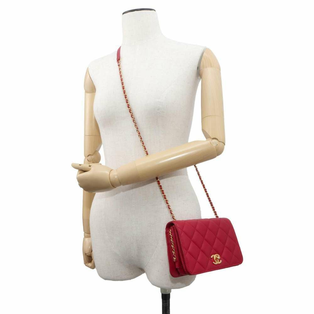 ぴ*ん様 18万➡︎CHANEL■ラムスキン マトラッセ ショルダーバッグ 斜め ☆シャネル チェーンショルダーバッグ マトラッセ ココマーク フル