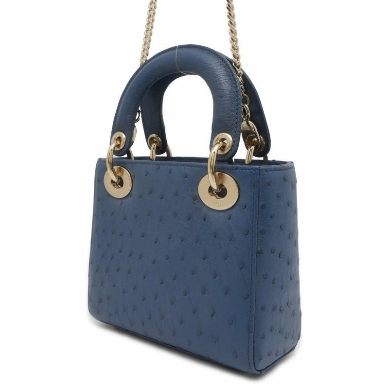 クリスチャン・ディオール ハンドバッグ レディディオール ミニ オーストリッチ 2wayショルダーバッグ