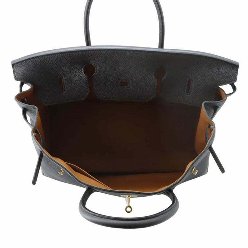 エルメス バーキン40 ヴェルソ ブラック/ゴールド/ゴールド金具 トゴ Z刻印 ハンドバッグ 黒