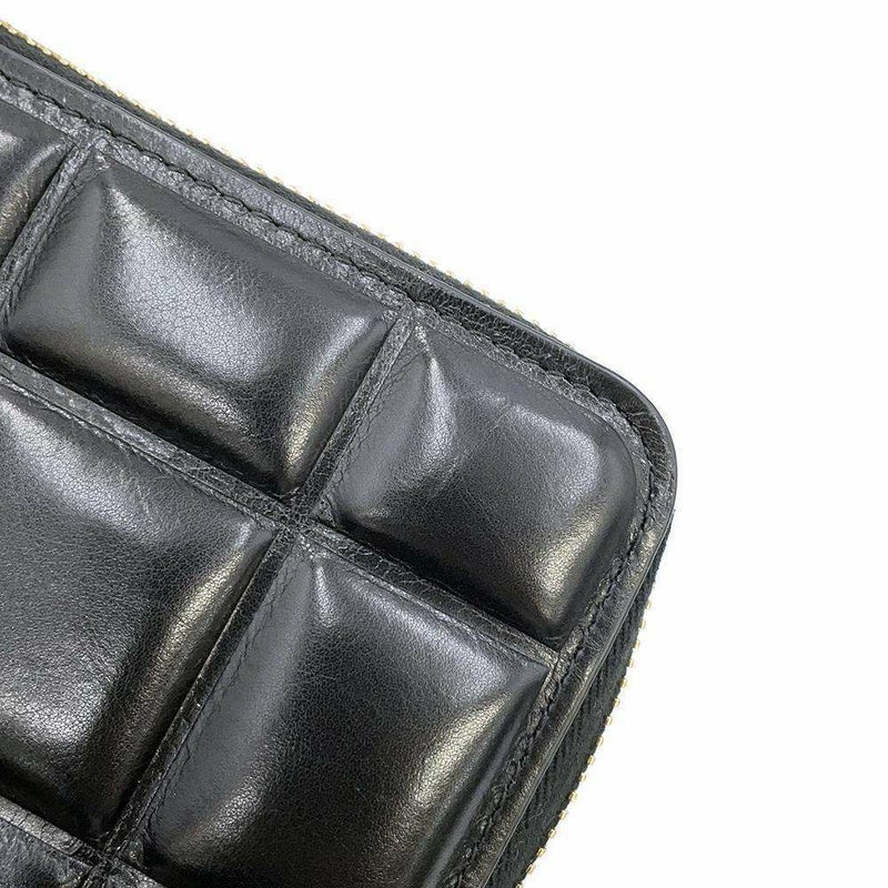 ボッテガヴェネタ 長財布 パデッドペーパー ジップアラウンドウォレット レザー BOTTEGA VENETA 黒